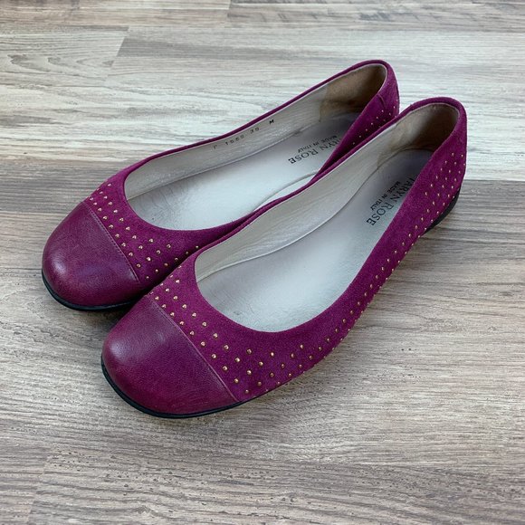 Taryn Rose Shoes - Taryn Rose studded flats, raspberry/gold, 39 / 9